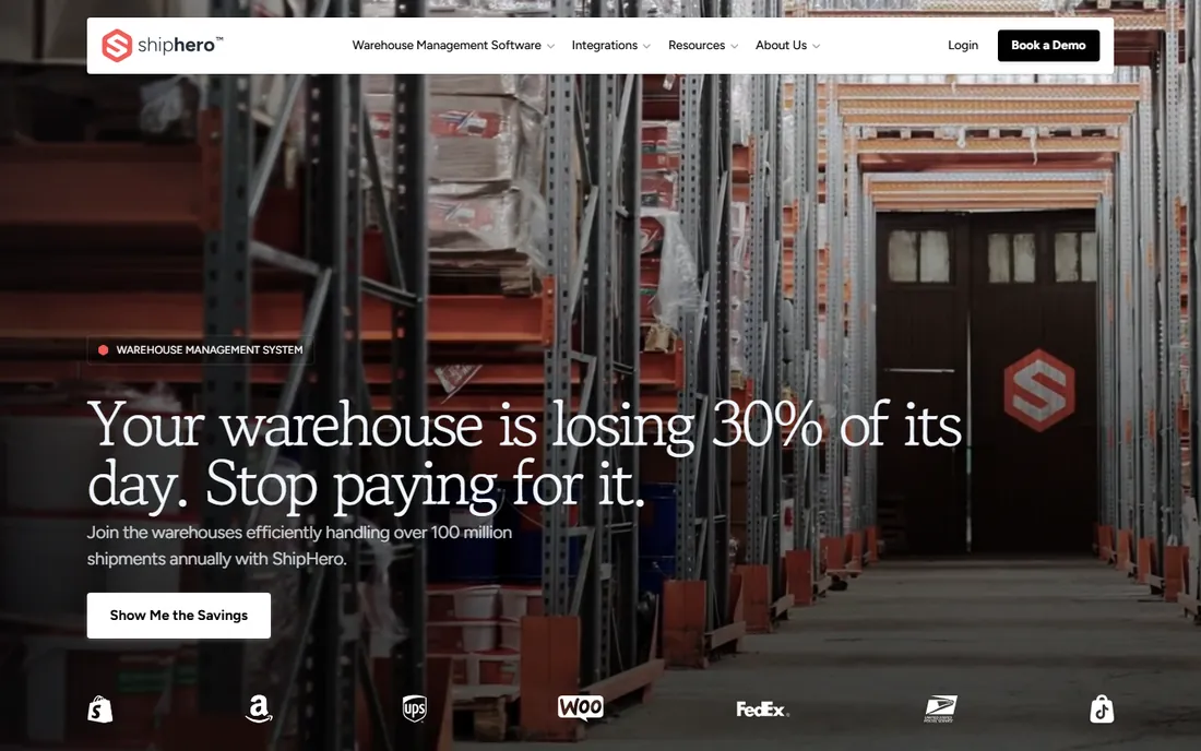 ShipHero homepage