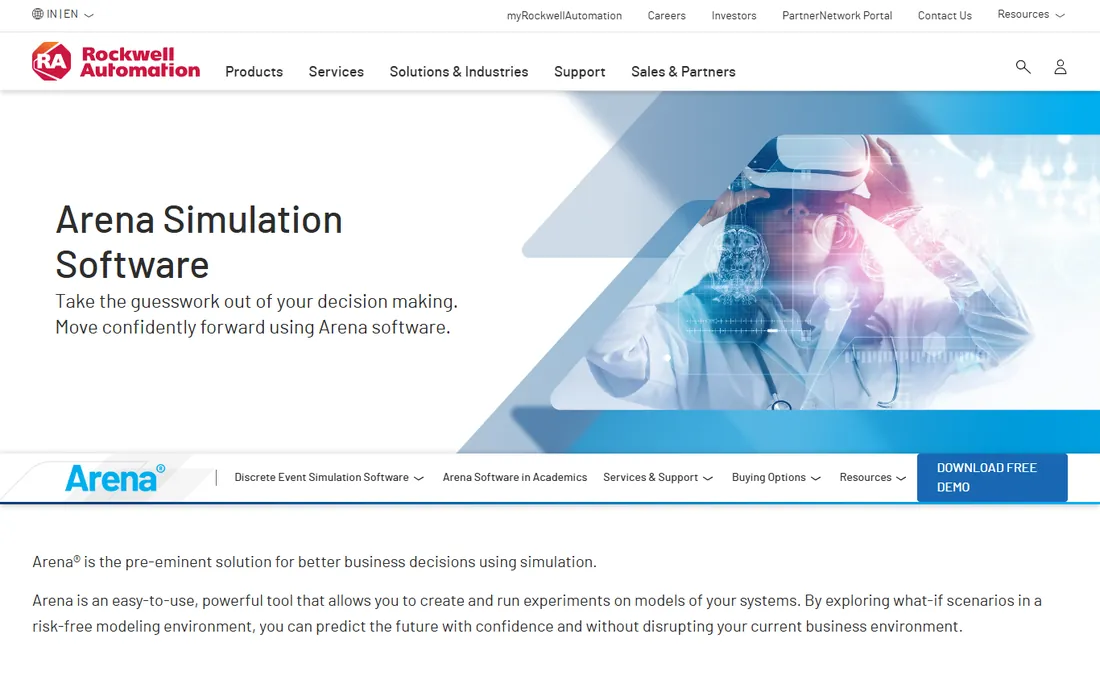 Arena homepage