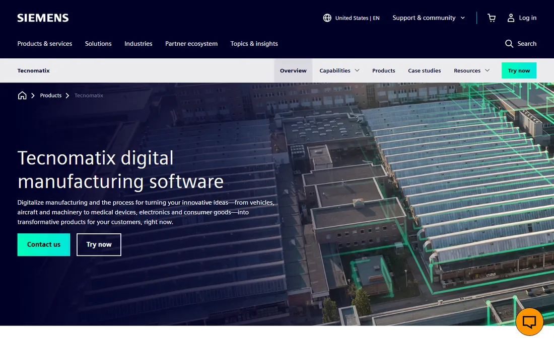 Siemens Tecnomatix Plant Simulation homepage