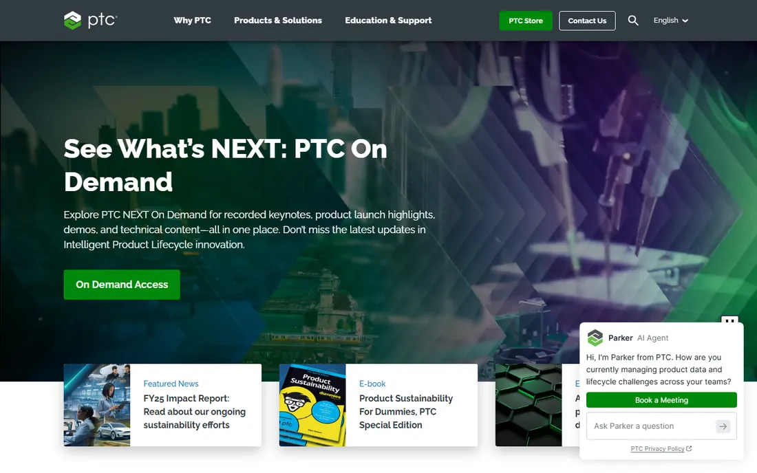 PTC Warranty homepage