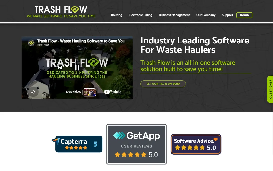 Trash Flow homepage