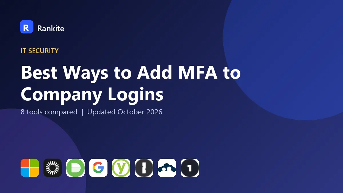 Best Ways to Add MFA to Company Logins in 2026: 8 Tools Compared