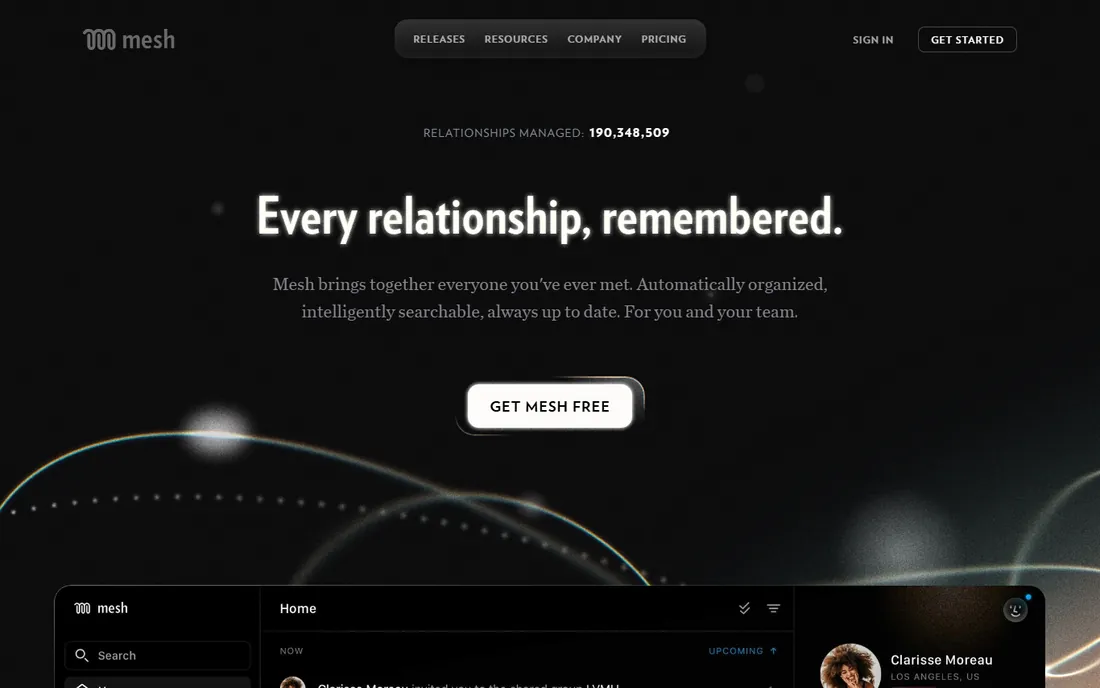 Mesh homepage