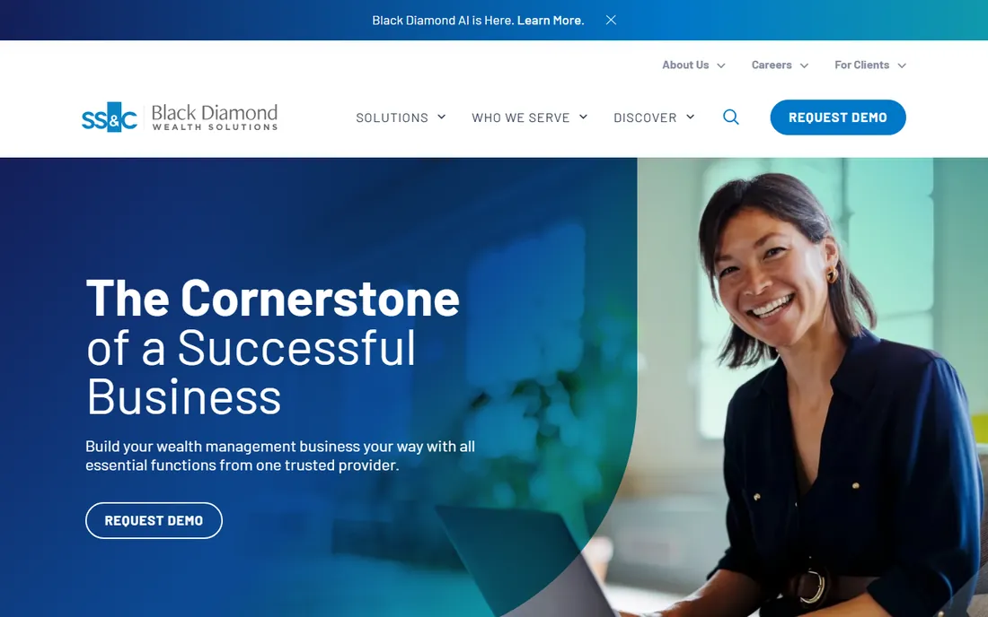 SS&C Black Diamond Wealth Solutions homepage
