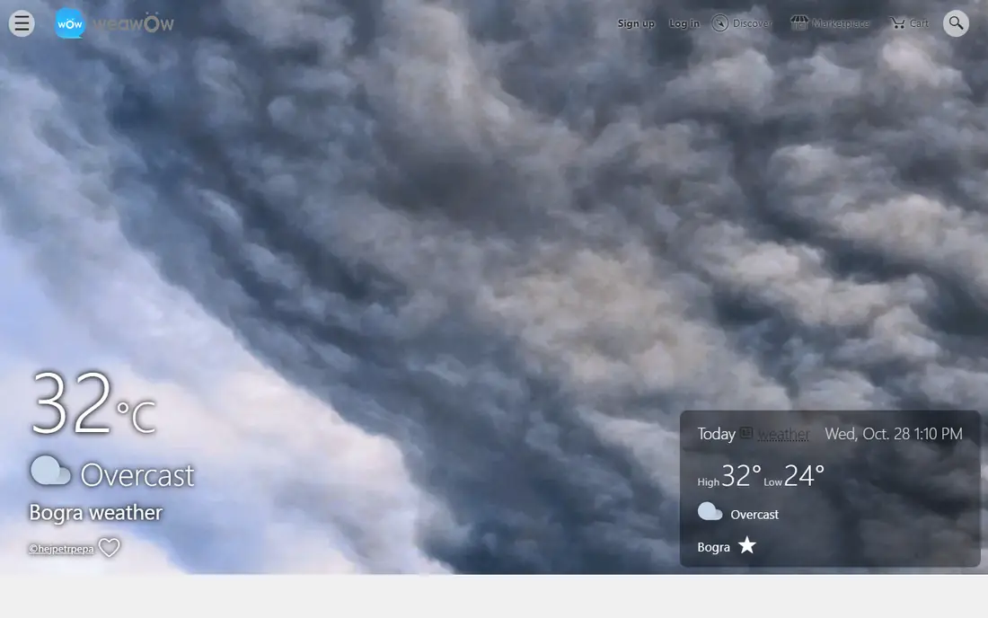 Weawow homepage