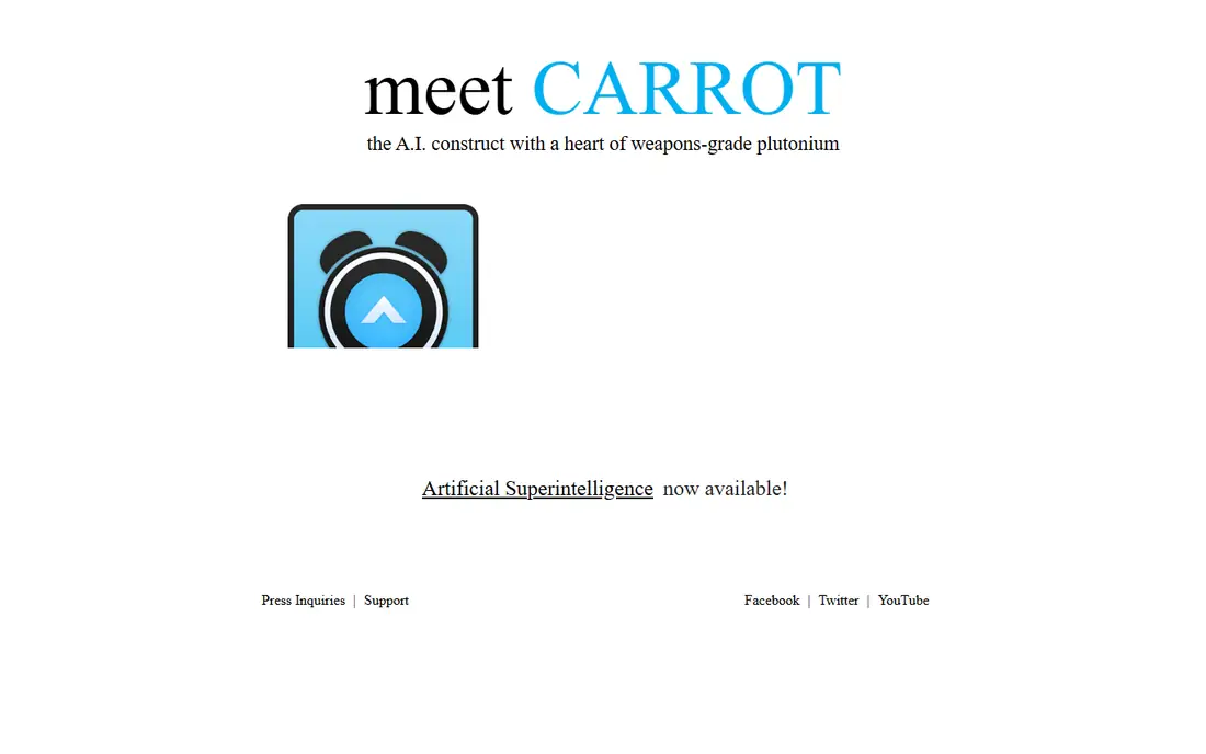 CARROT Weather homepage
