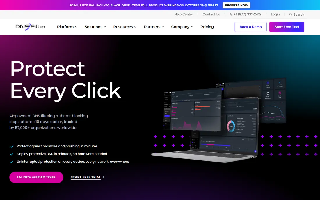 DNSFilter homepage