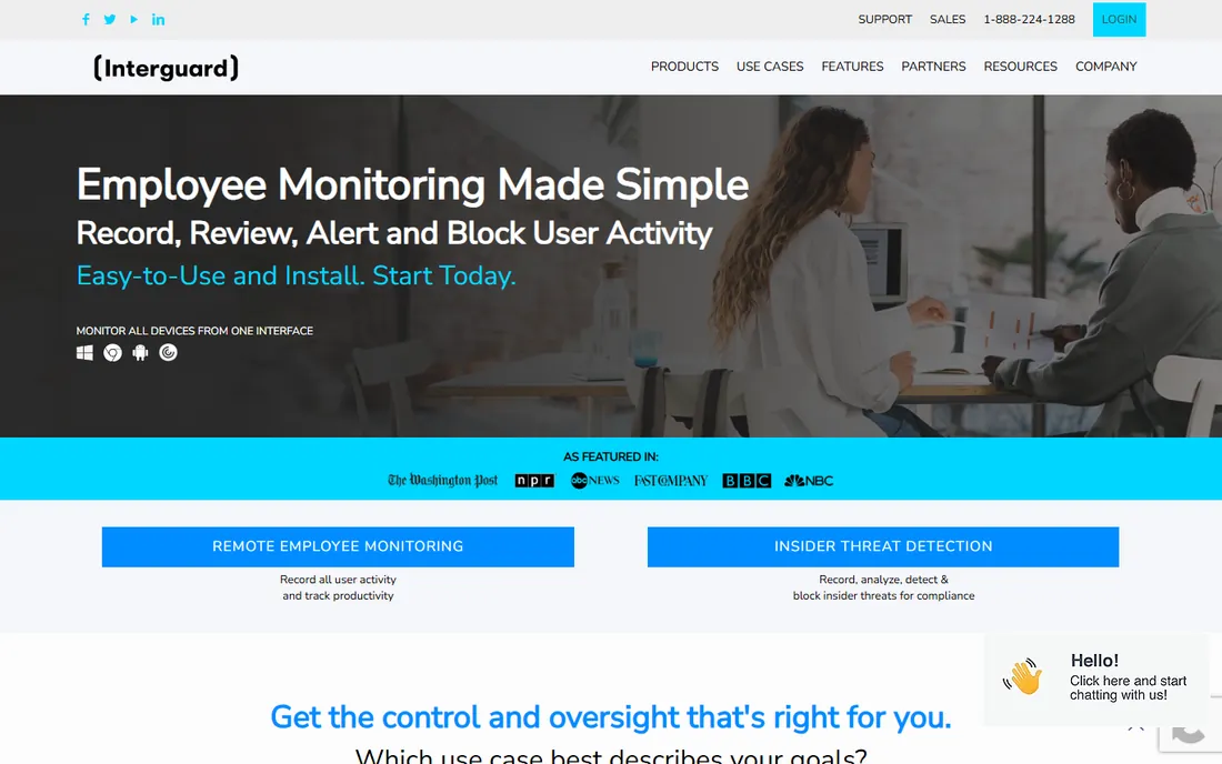 InterGuard homepage