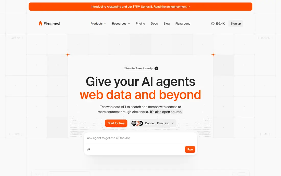 Firecrawl homepage