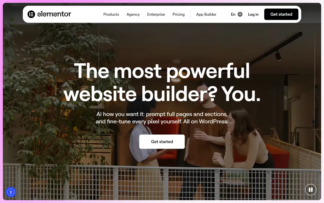 Elementor homepage
