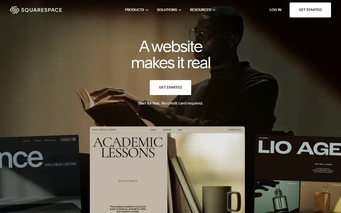 Squarespace homepage