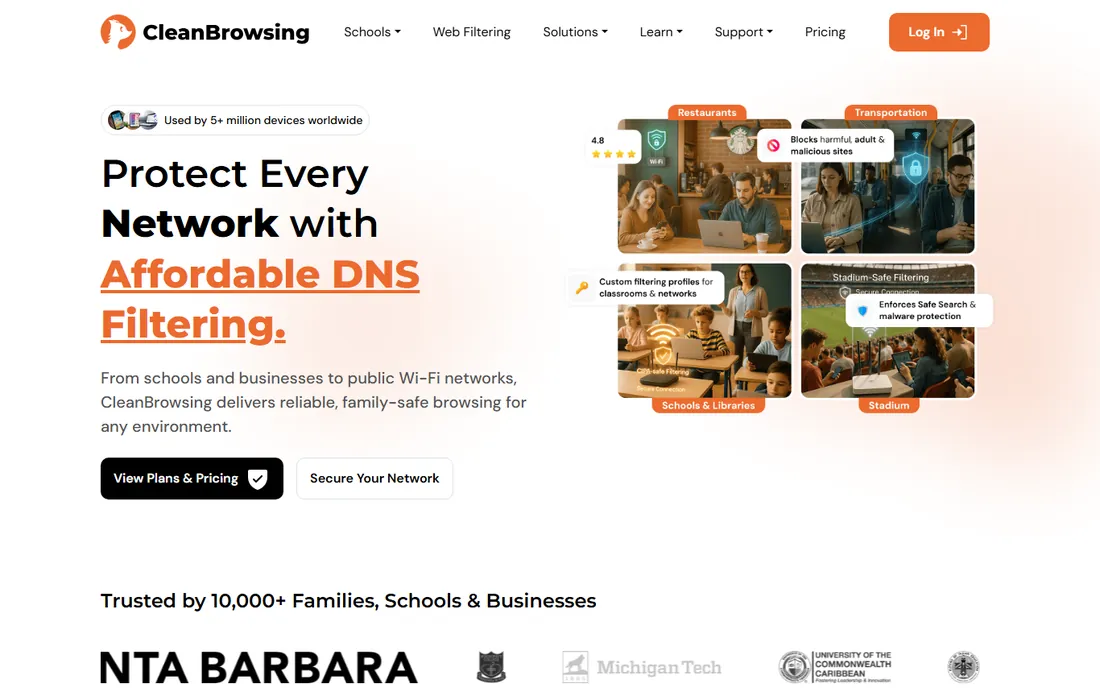 CleanBrowsing homepage