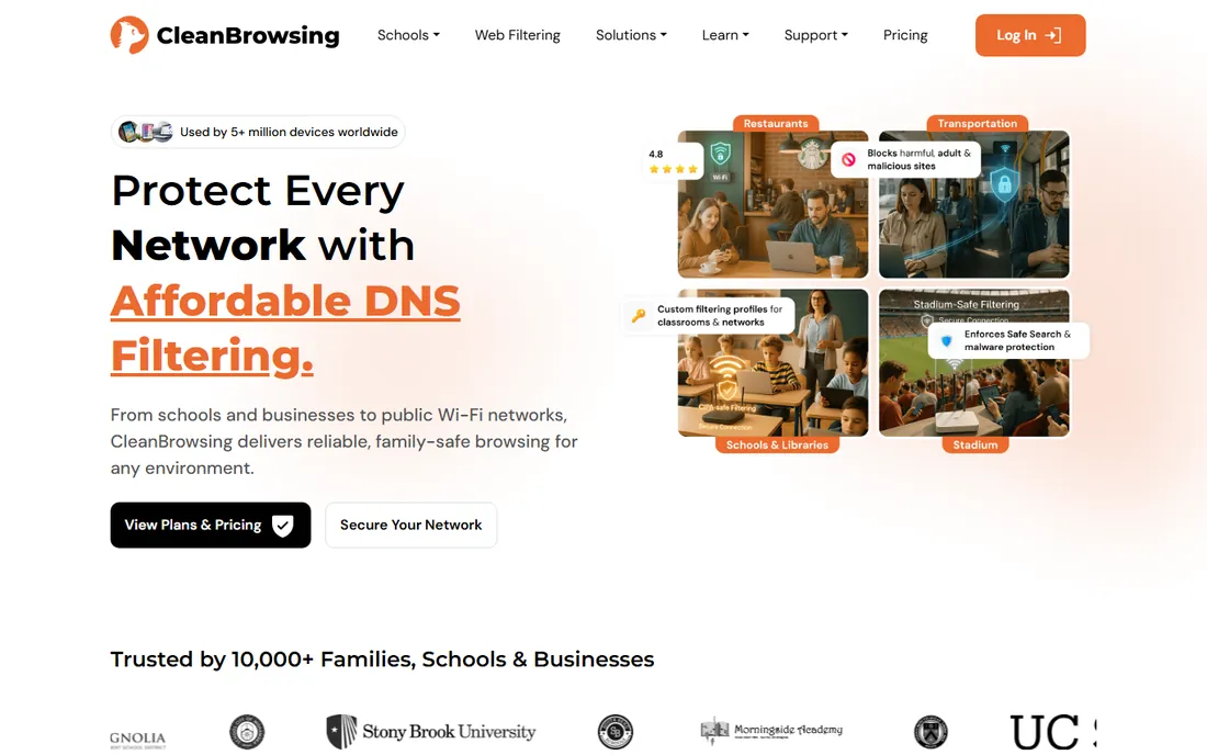CleanBrowsing homepage