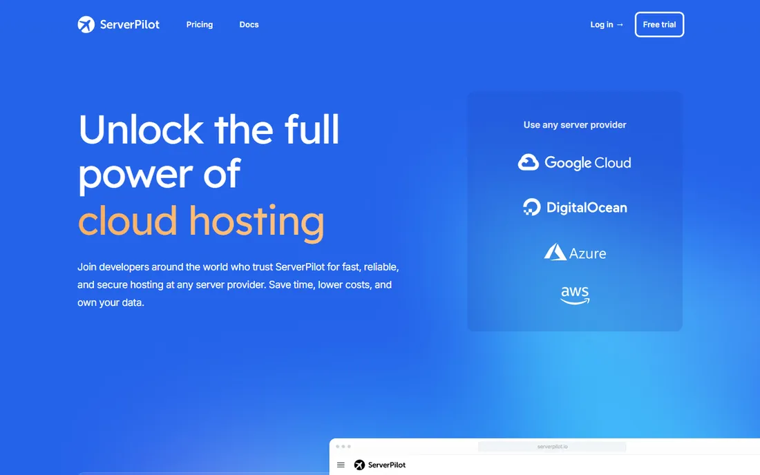 ServerPilot homepage