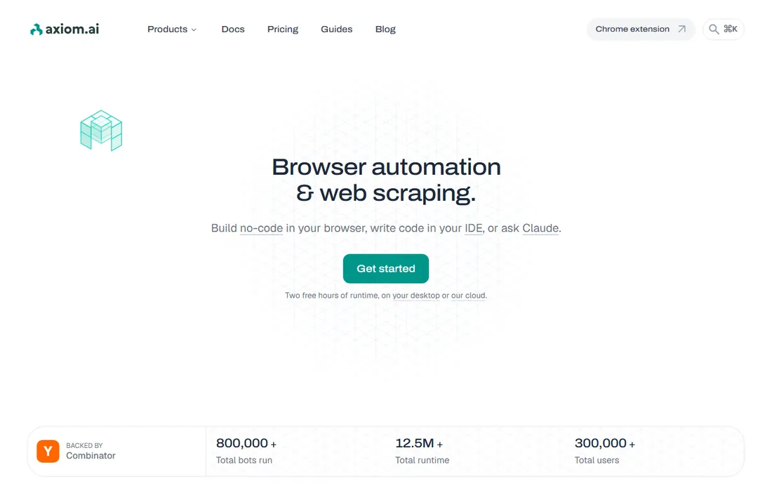 Axiom.ai homepage