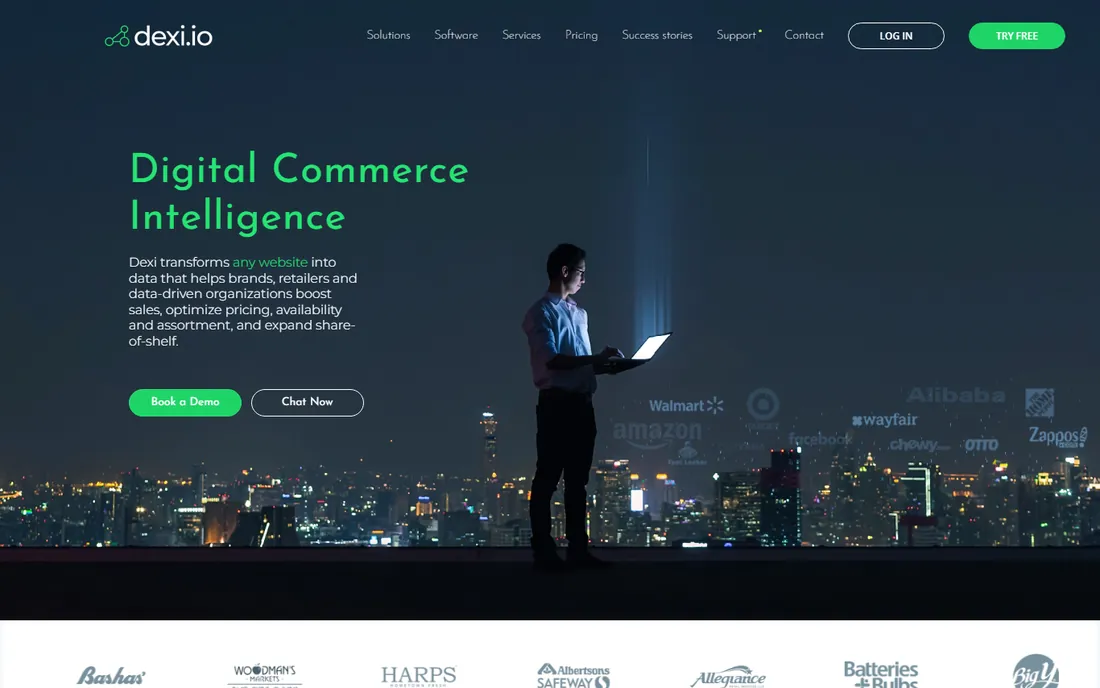 Dexi.io homepage