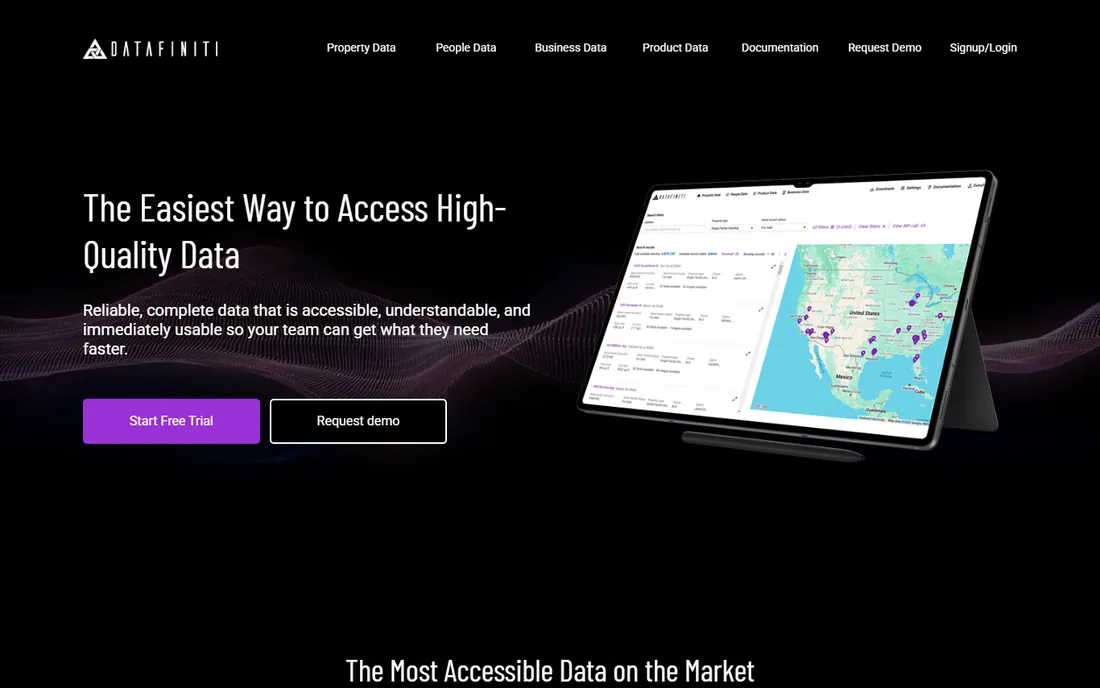 Datafiniti homepage