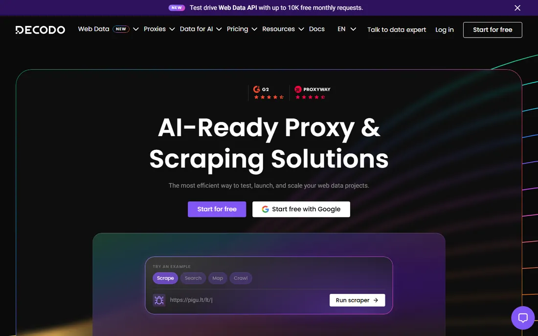 Smartproxy homepage