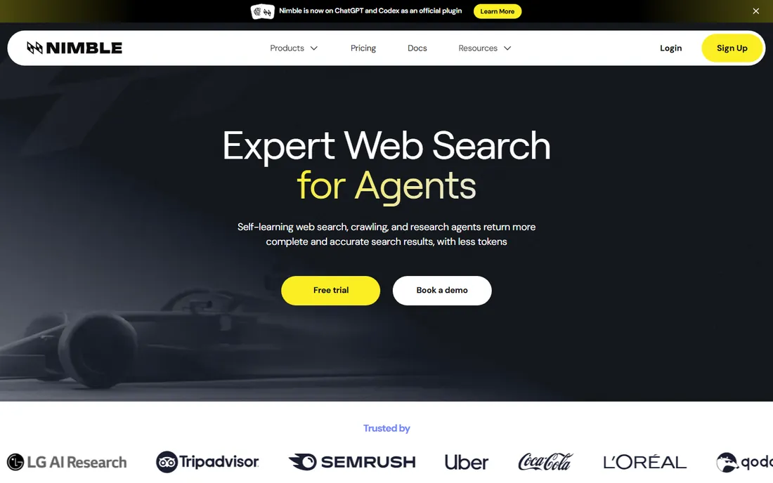 Nimble homepage