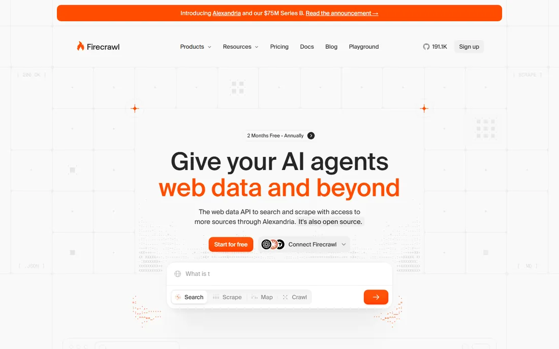 Firecrawl homepage