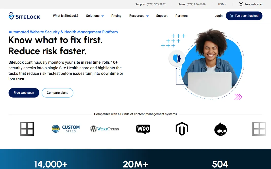 SiteLock homepage