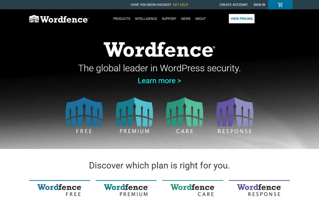Wordfence homepage
