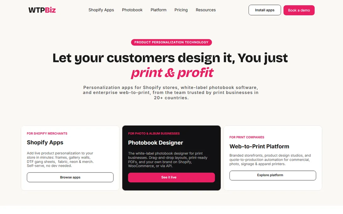 WTPBiz homepage