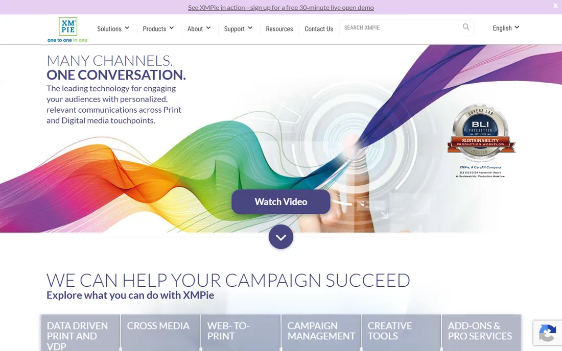 XMPie homepage