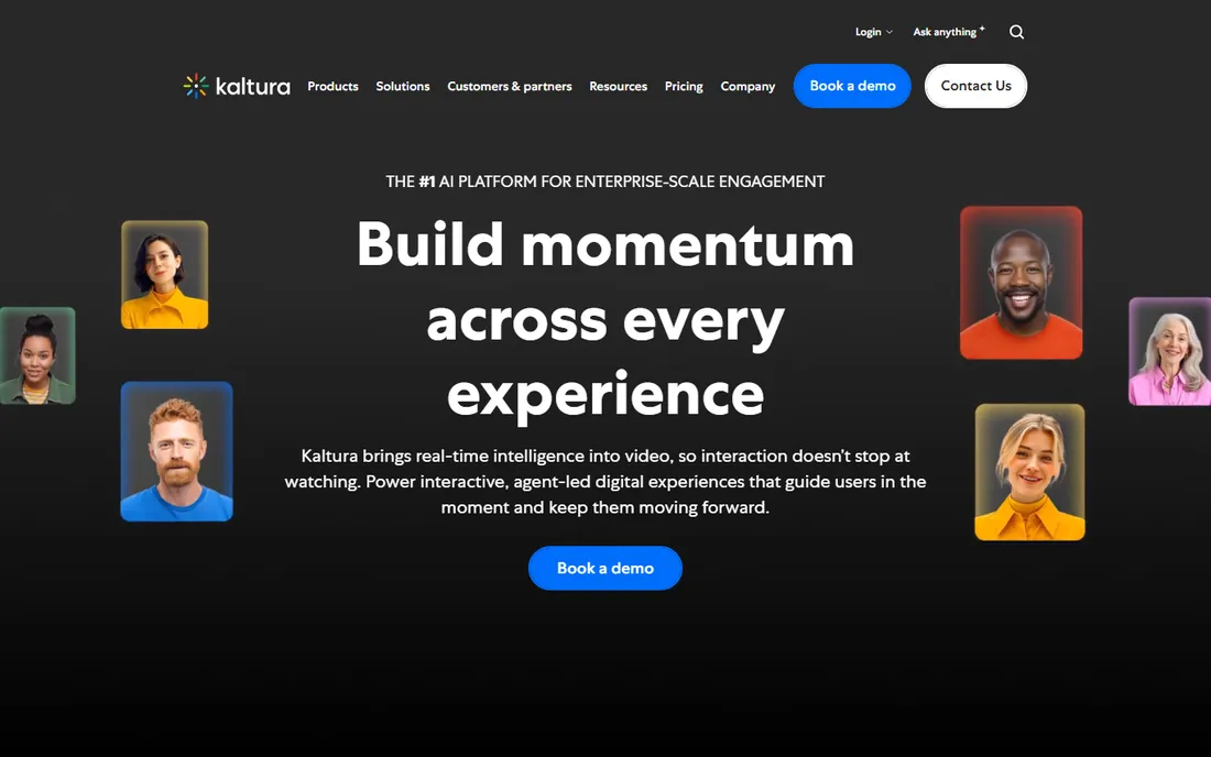 Kaltura homepage