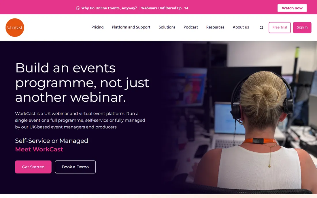 WorkCast homepage