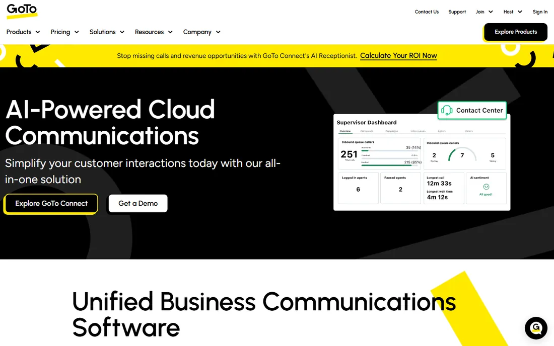 GoTo Webinar homepage