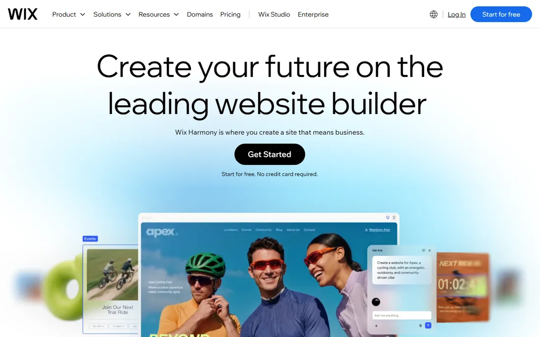 Wix homepage