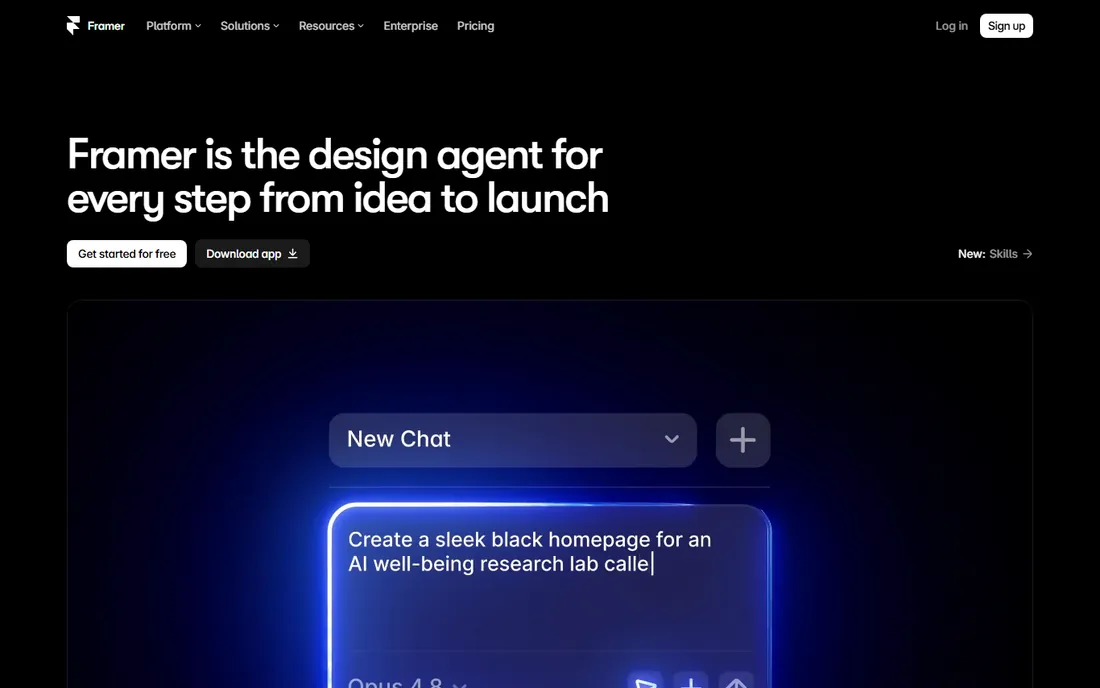 Framer homepage