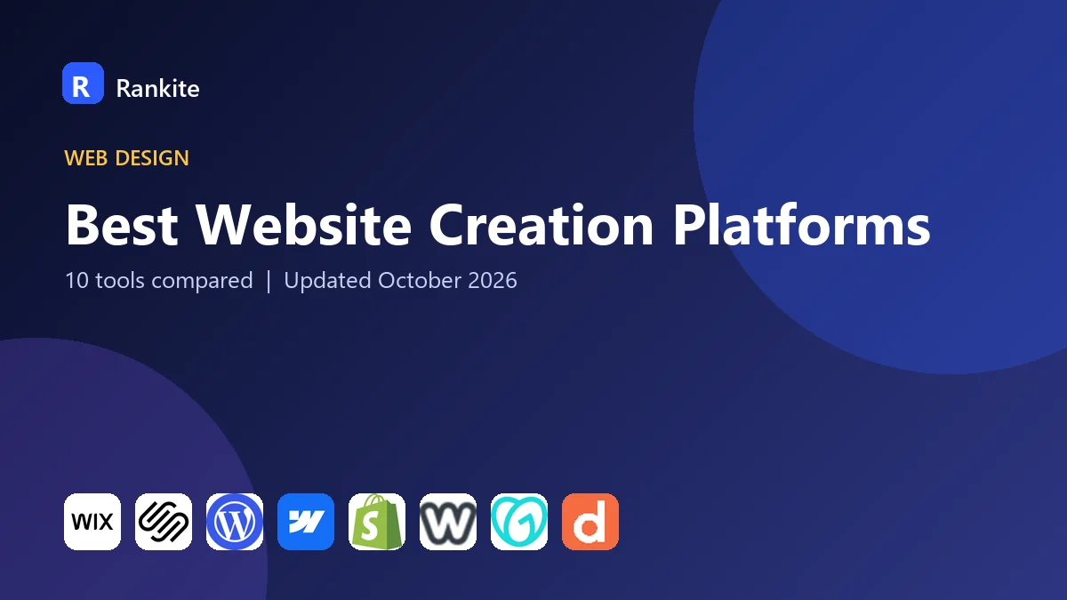 Best Website Creation Platforms in 2026: 10 Tools Compared
