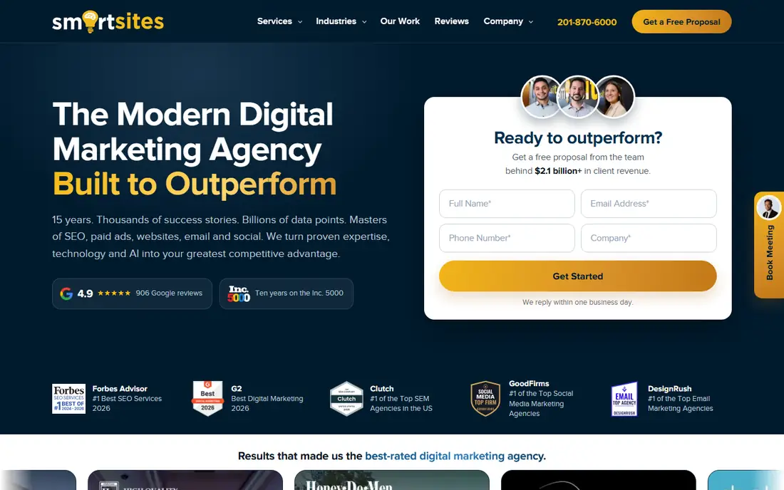 SmartSites homepage