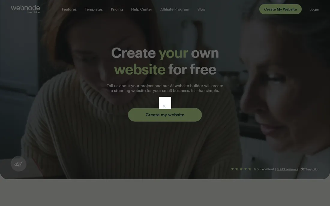 Webnode homepage