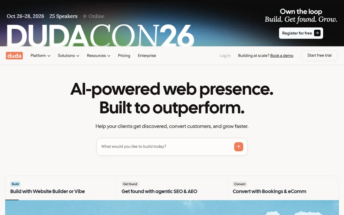 Duda homepage