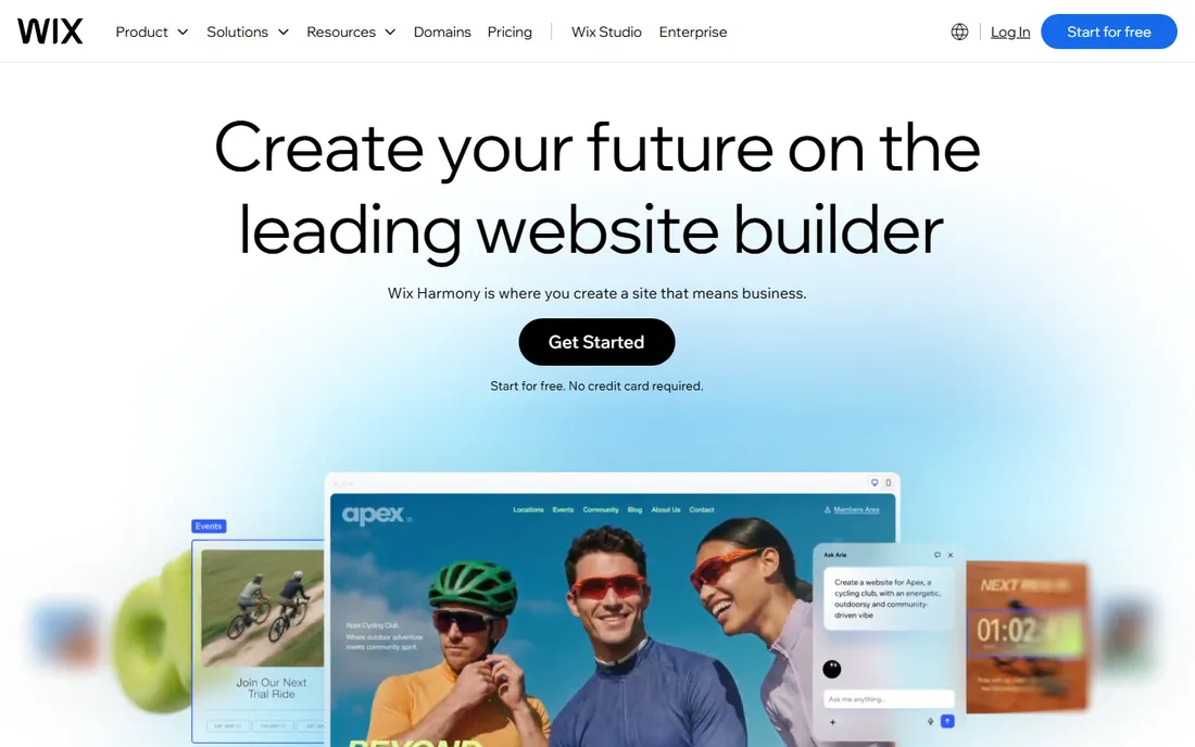 Wix homepage