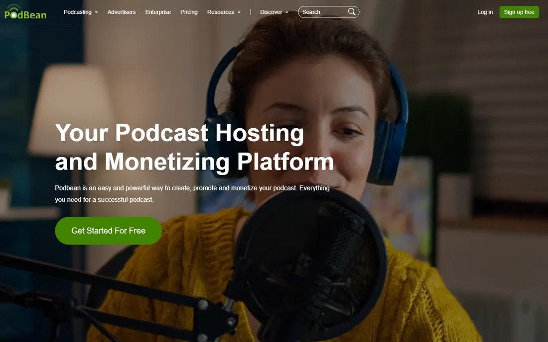 Podbean homepage