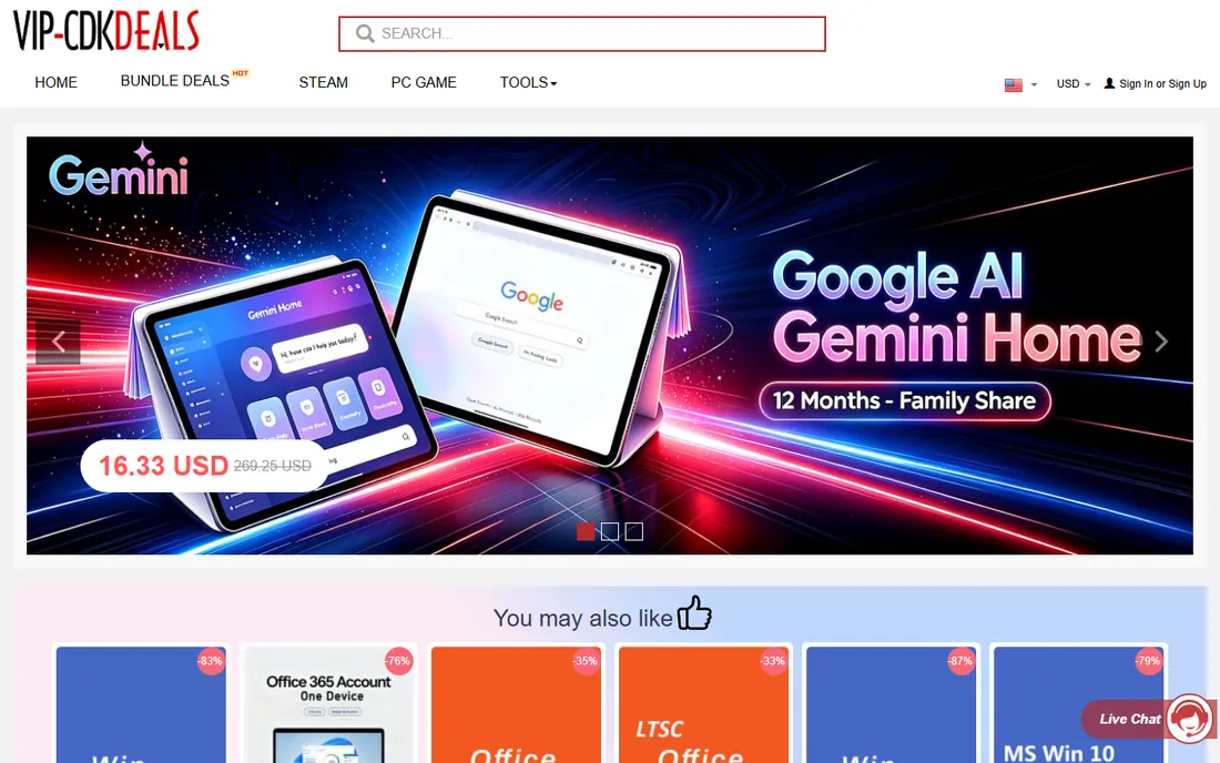 VIP-CDKDeals homepage