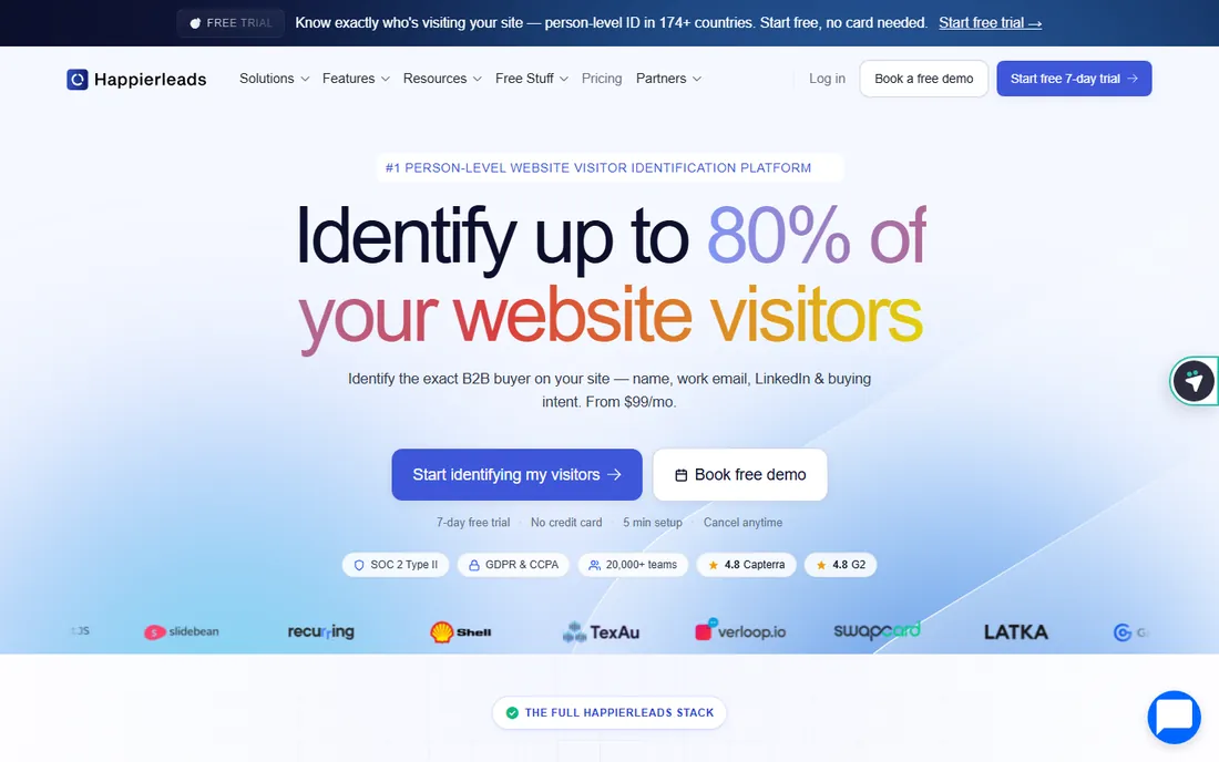 Happierleads homepage