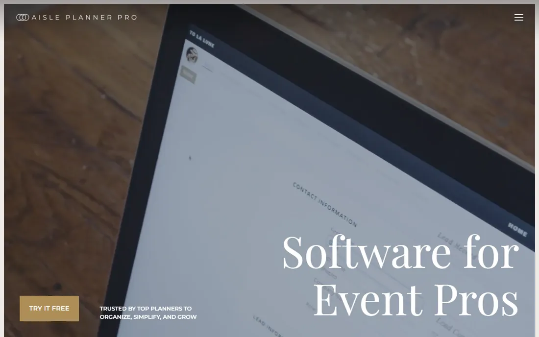 Aisle Planner homepage