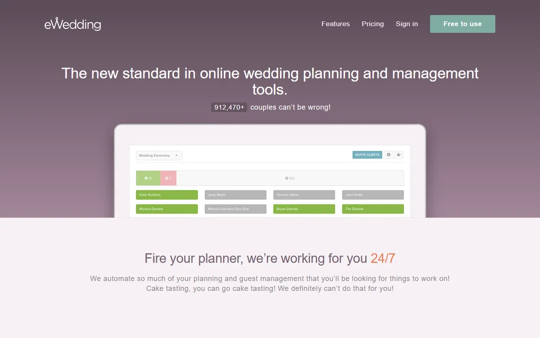 eWedding homepage