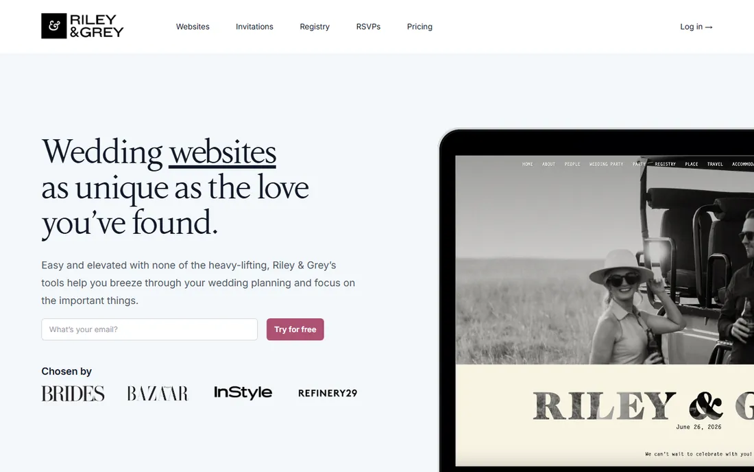 Riley & Grey homepage