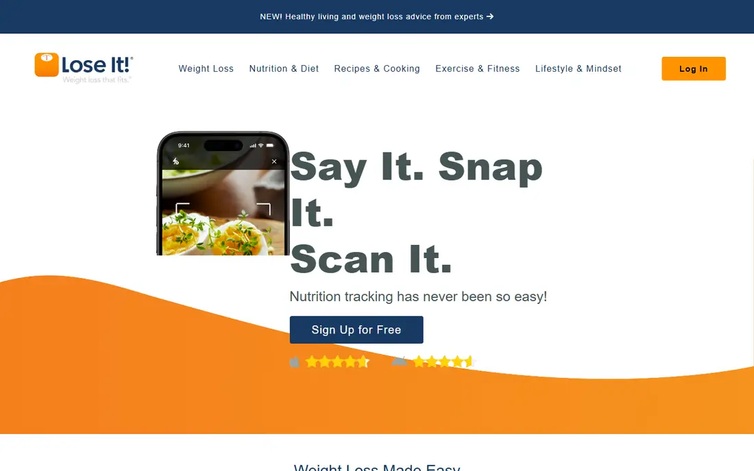 Lose It! homepage
