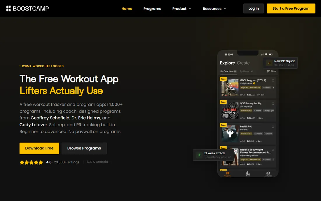 Boostcamp homepage