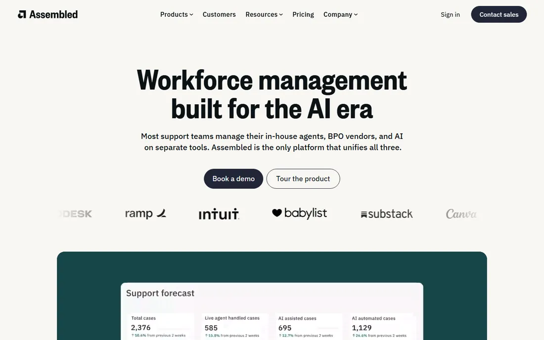Assembled homepage