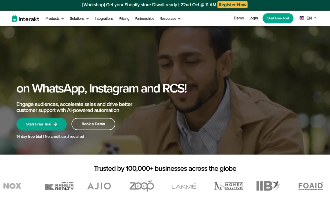Interakt homepage