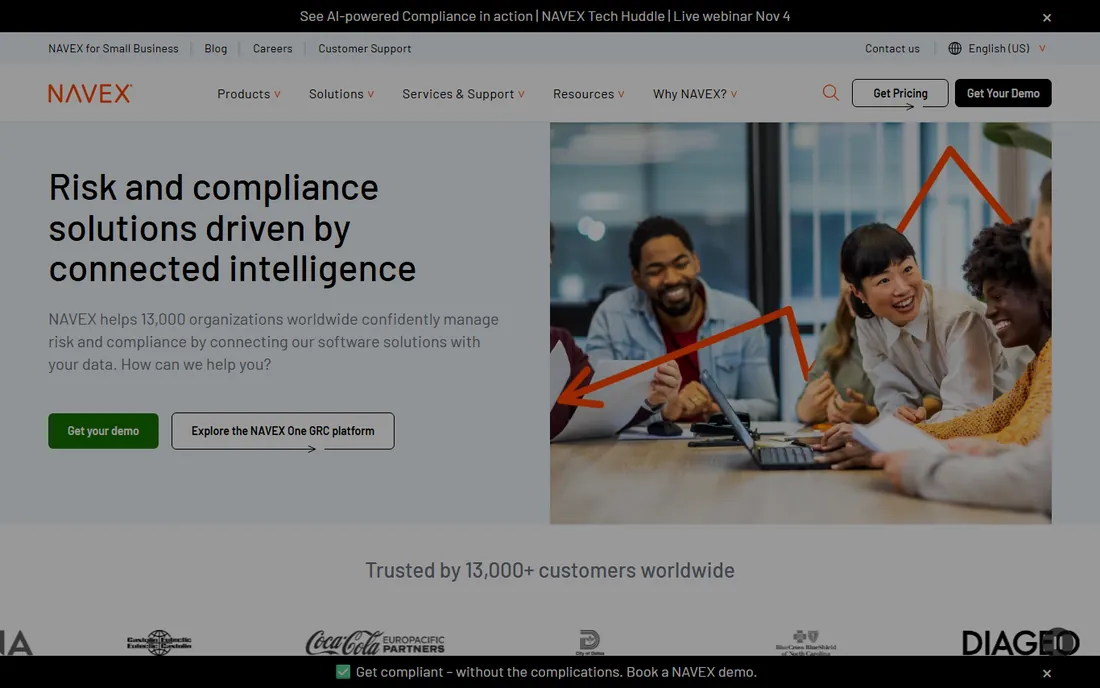 NAVEX homepage