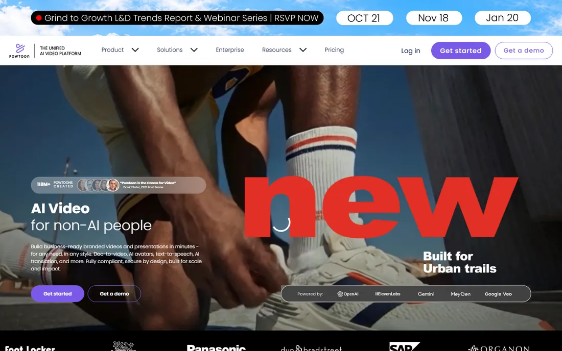 Powtoon homepage
